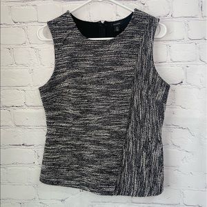 Halogen Black White Sleeveless Blouse